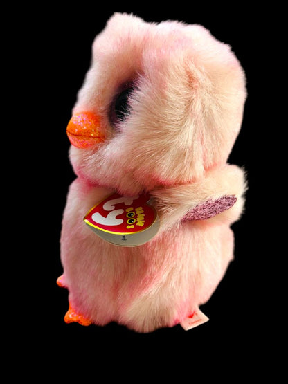 Ty Beanie Boos Feather Plush Animal 6" Chick Pink Sparkles