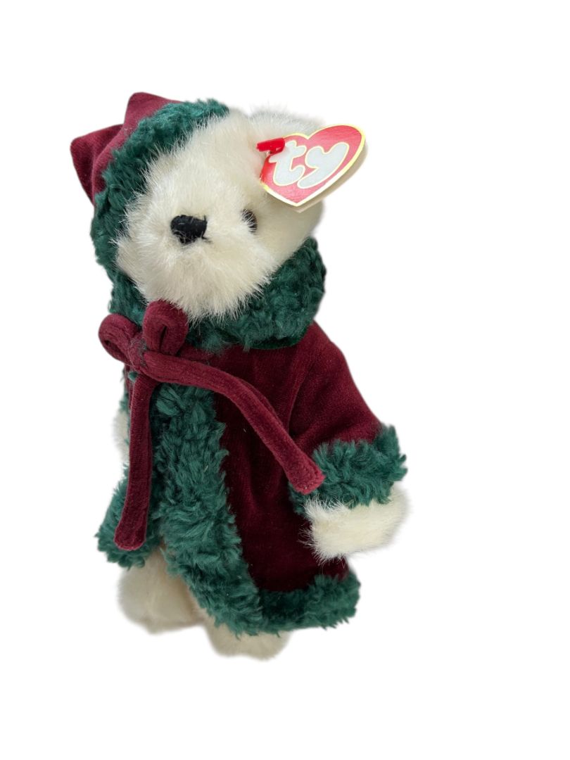 Ty Christmas 2000 Bear Klause Plush 9" Articulated Stuffed Animal