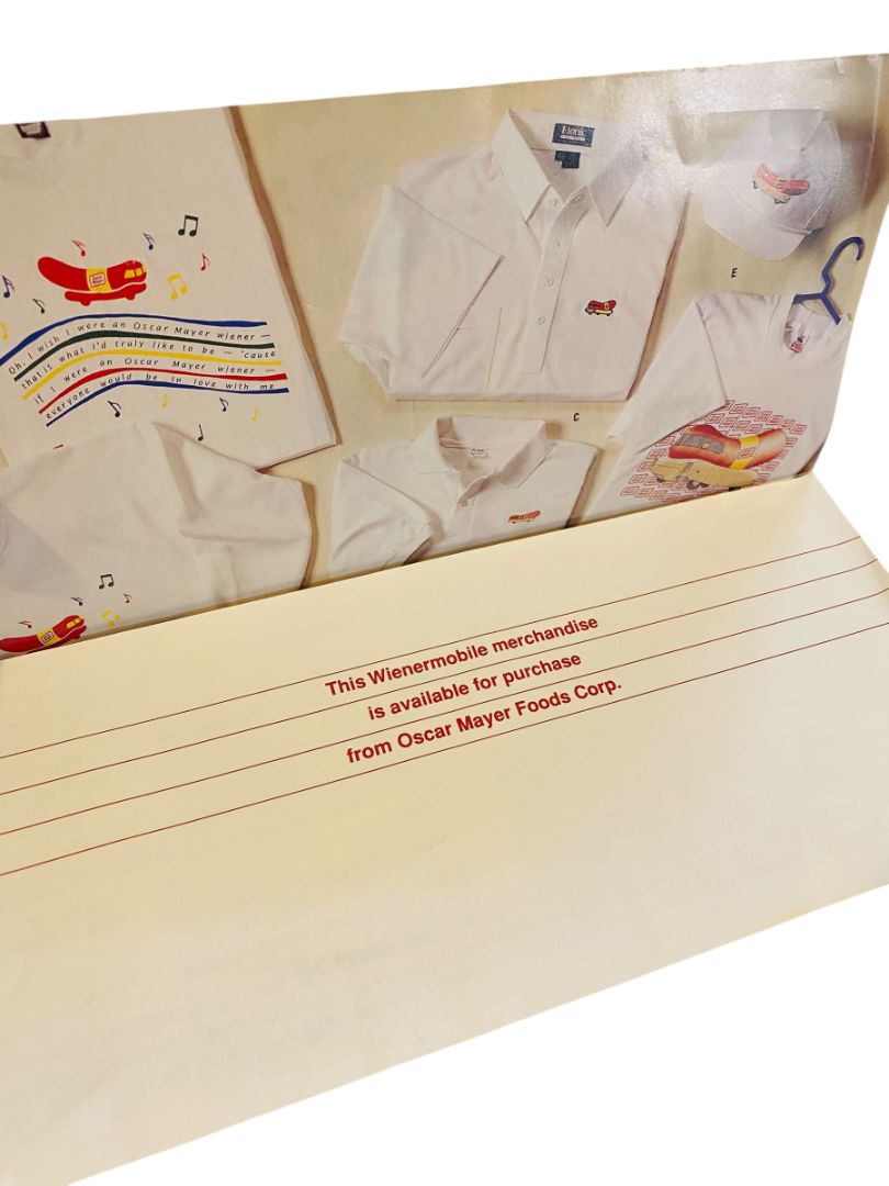 1991 Weinermobile Merch Advertising Brochure Oscar Mayer