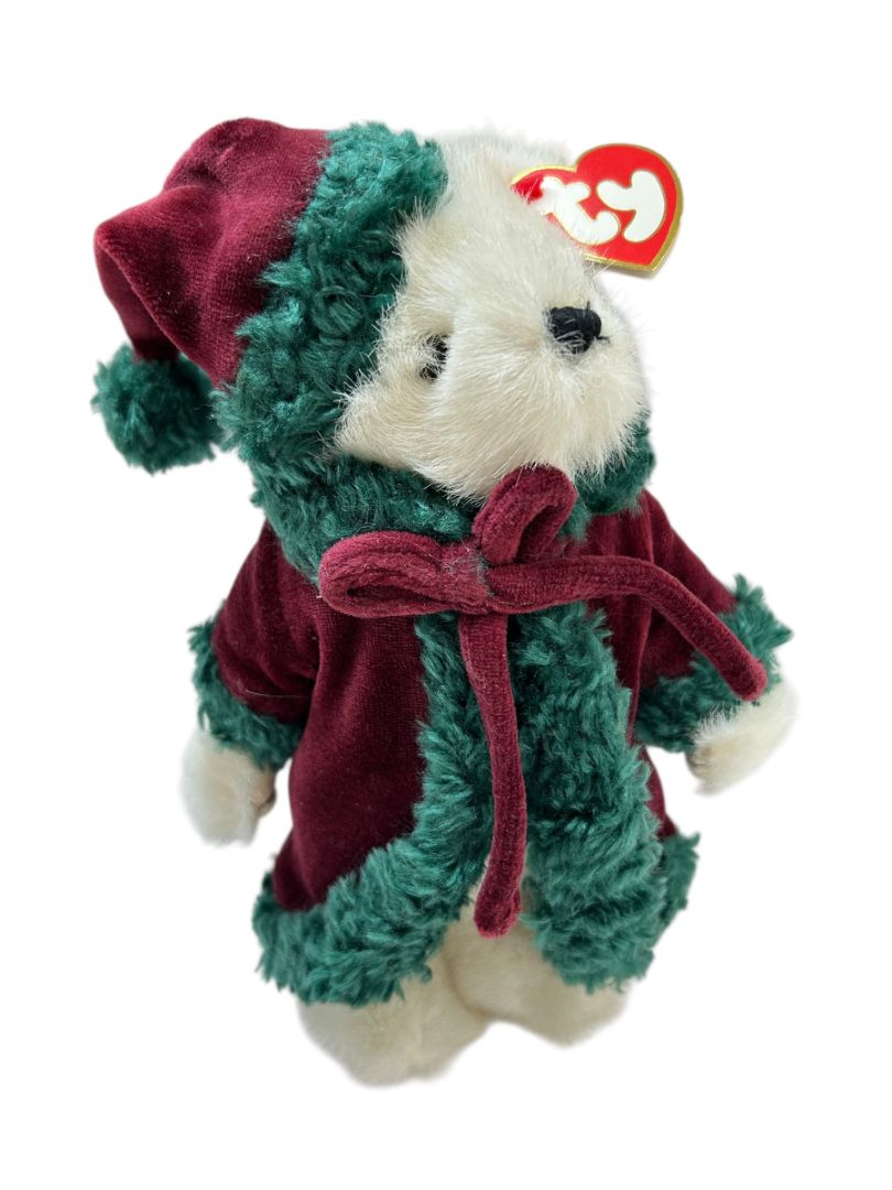 Ty Christmas 2000 Bear Klause Plush 9" Articulated Stuffed Animal