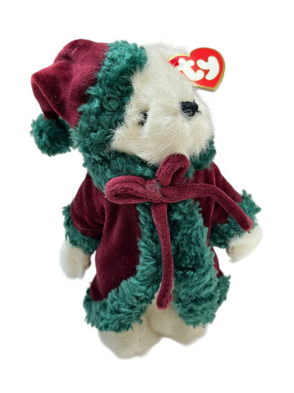 Ty Christmas 2000 Bear Klause Plush 9" Articulated Stuffed Animal