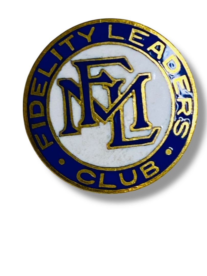 Vintage Fidelity Leaders Club Screwback Pin .6" Diameter