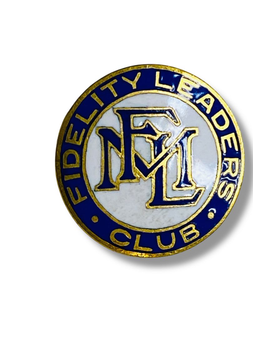 Vintage Fidelity Leaders Club Screwback Pin .6" Diameter