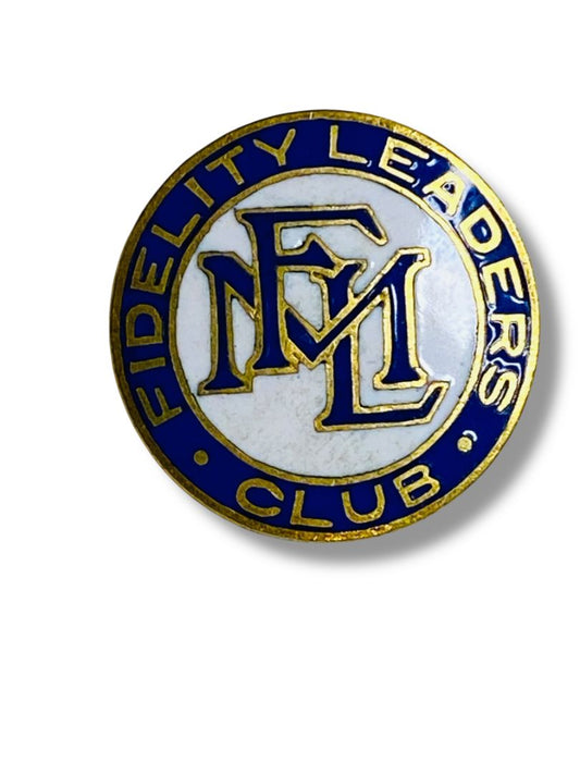 Vintage Fidelity Leaders Club Screwback Pin .6" Diameter