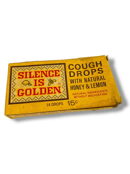 Silence Is Golden 1973 Bristol Meyers Cough Drops Box