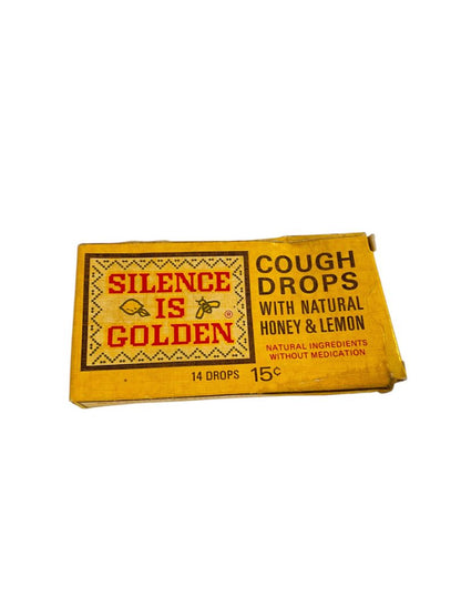 Silence Is Golden 1973 Bristol Meyers Cough Drops Box