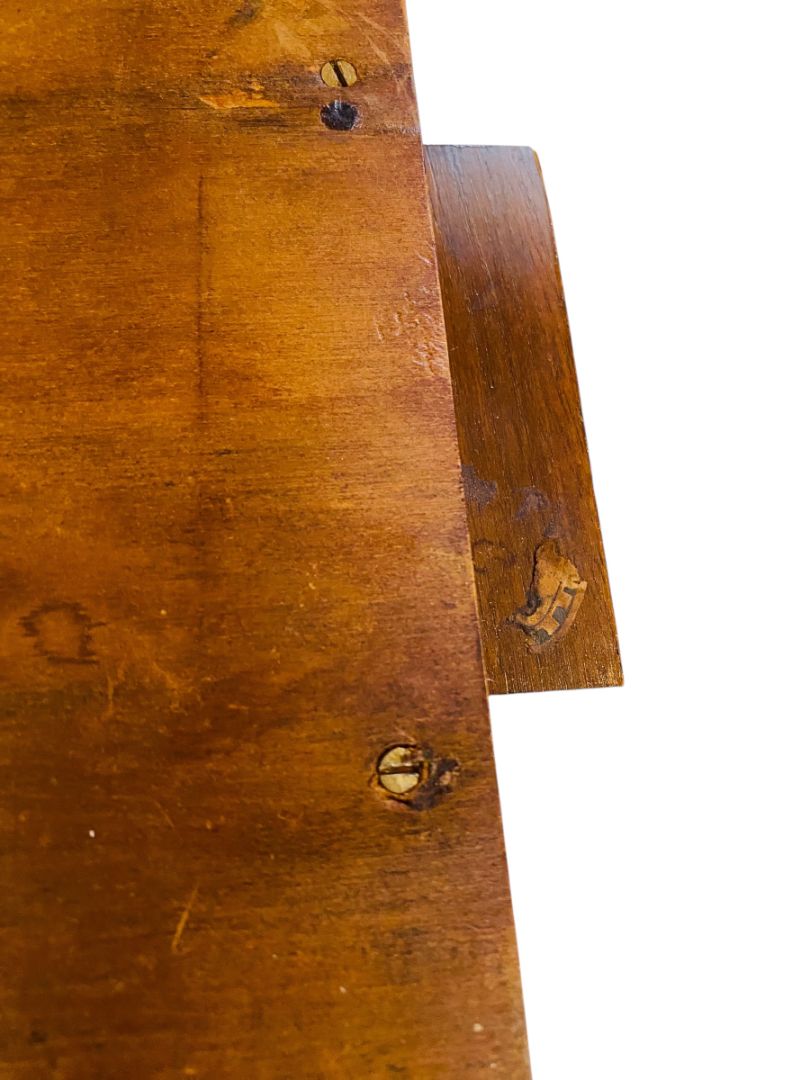 Antique Wooden Chip Oak Under Glass Carved Serving Tray 17" x 9.25"