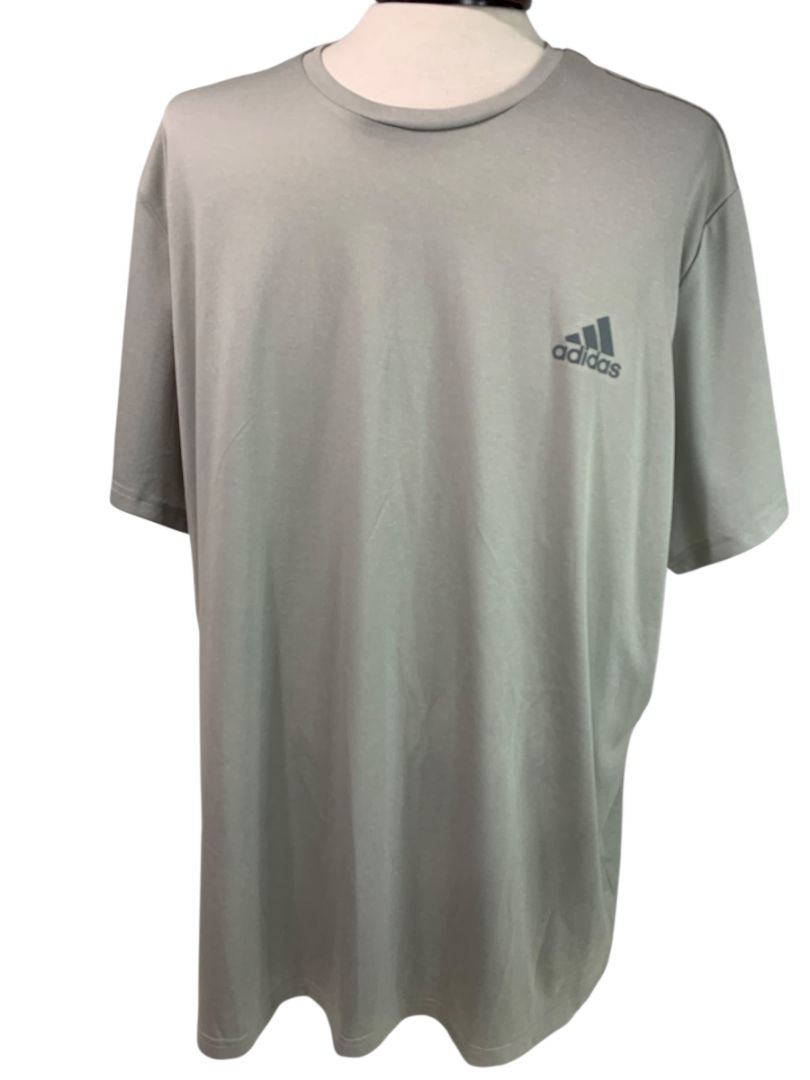 Size 3XL Adidas Mens Climalite Short Sleeve Athletic Tshirt Gray