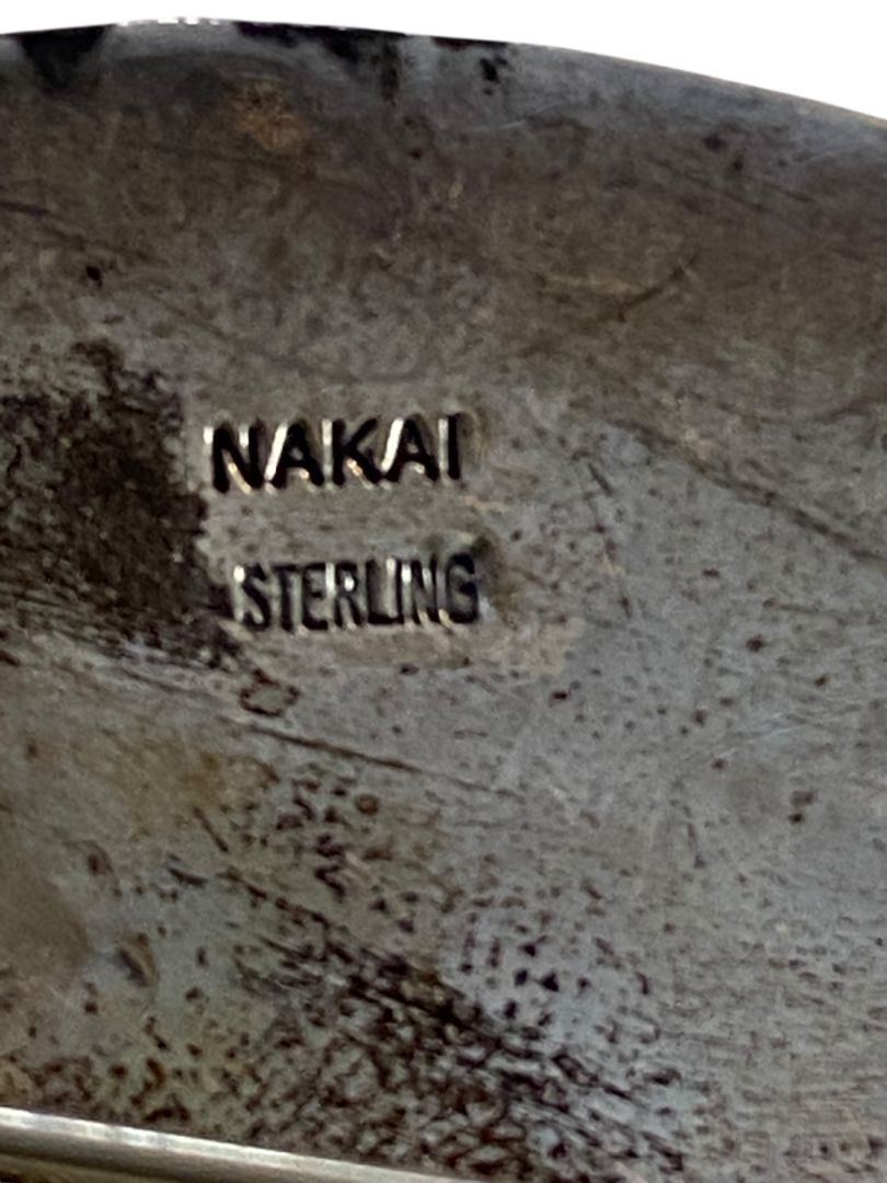 Nakai Navajo Sterling Silver Bear Brooch 42mm Turquoise