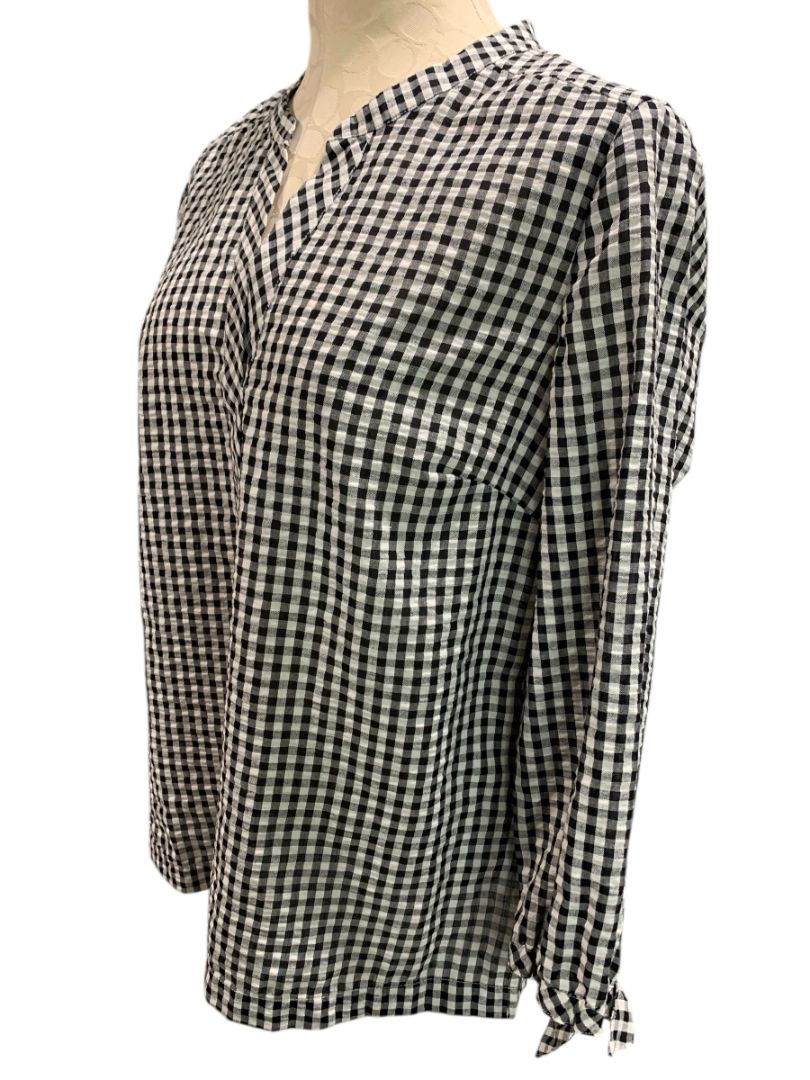 Medium Vineyard Vines Womens Seersucker Gingham Pullover Blouse