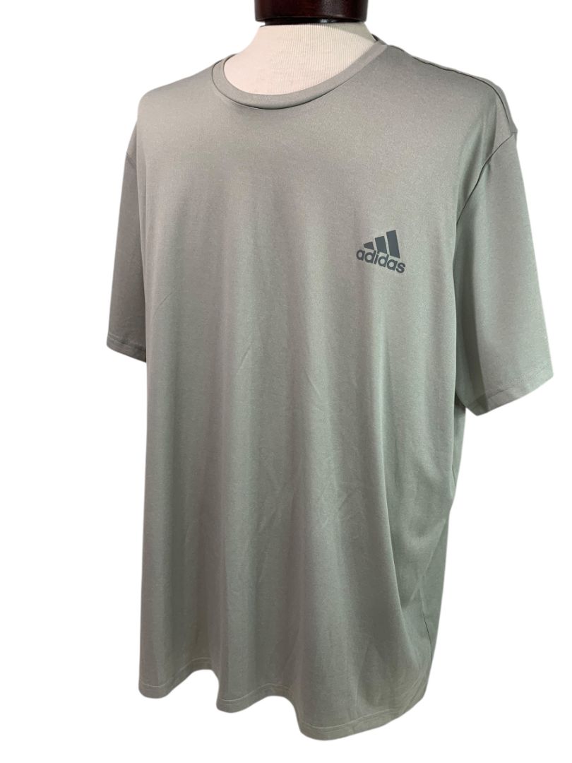 Size 3XL Adidas Mens Climalite Short Sleeve Athletic Tshirt Gray