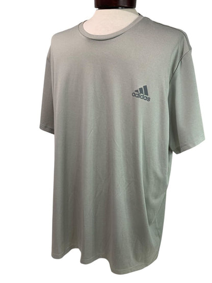 Size 3XL Adidas Mens Climalite Short Sleeve Athletic Tshirt Gray