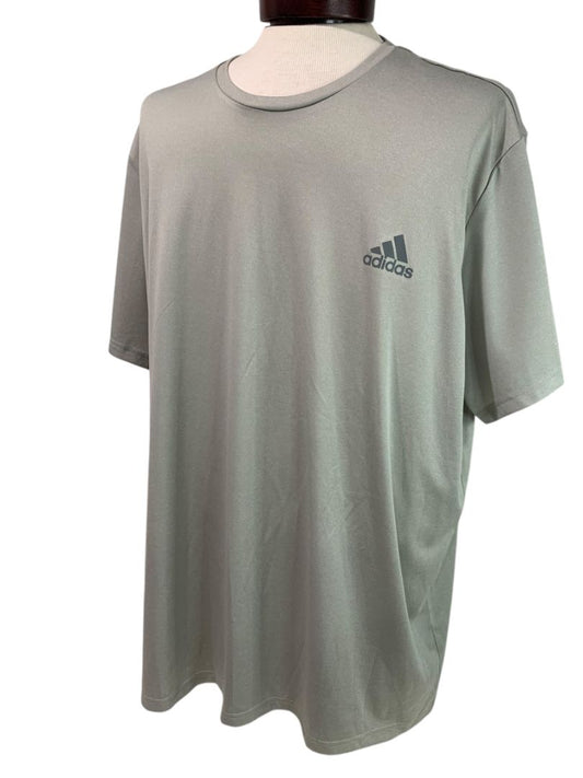 Size 3XL Adidas Mens Climalite Short Sleeve Athletic Tshirt Gray