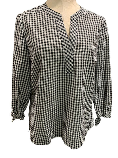 Medium Vineyard Vines Womens Seersucker Gingham Pullover Blouse