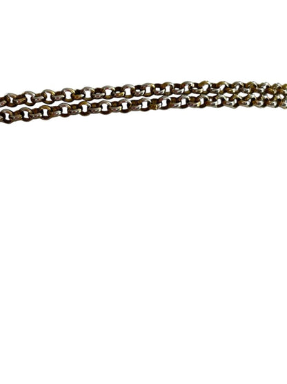 Wrap Around Necklace No Clasp Goldtone Purple 42" Length