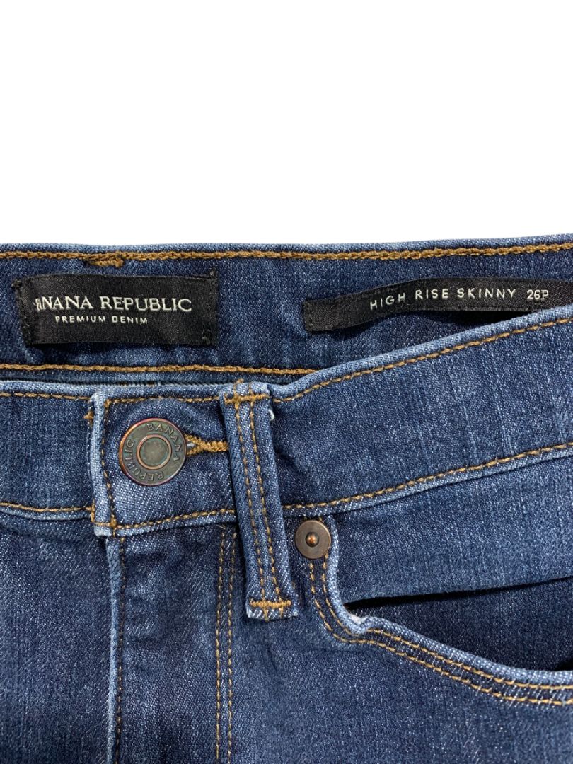 Size 26P Banana Republic Petite Womens High Rise Skinny Jeans