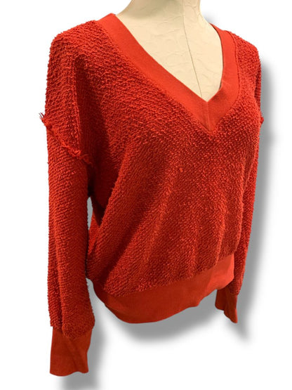 Medium t.la Anthropologie Red V-Neck Sweater Womens