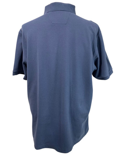 Size XL Nautica Mens Navy Blue Polo The Deck Shirt Short Sleeve