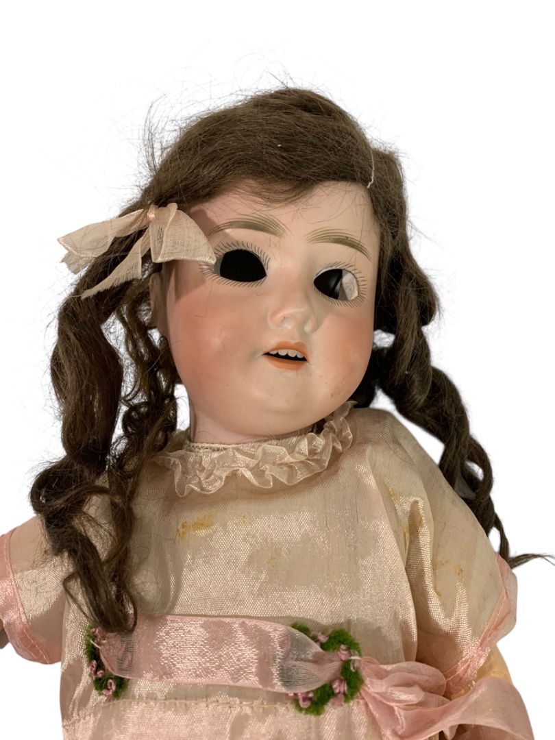 Schoenau and Hoffmeister 1909 Mold Bisque Porcelain Jointed Wood Body 19"