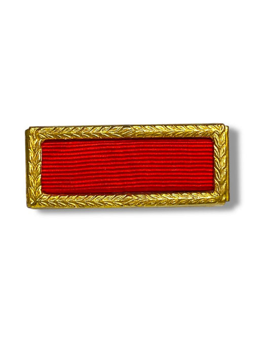 Vintage Army Meritorious Unit Commendation Ribbon Pin Gold Frame 1.5"