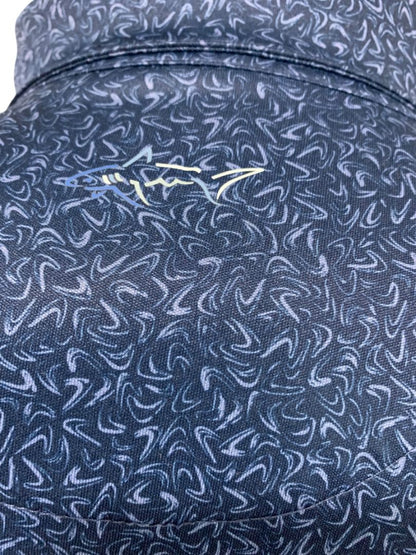 Size XXL Greg Norman PlayDry Mens Polo Golf Shirt Navy Blue Pattern