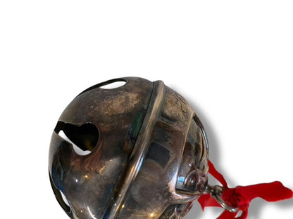 1992 Reed and Barton Silverplate Holly Bell Christmas Ornament 2.7" Diameter