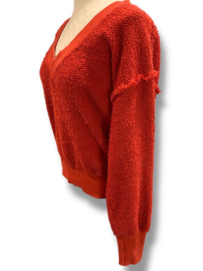 Medium t.la Anthropologie Red V-Neck Sweater Womens