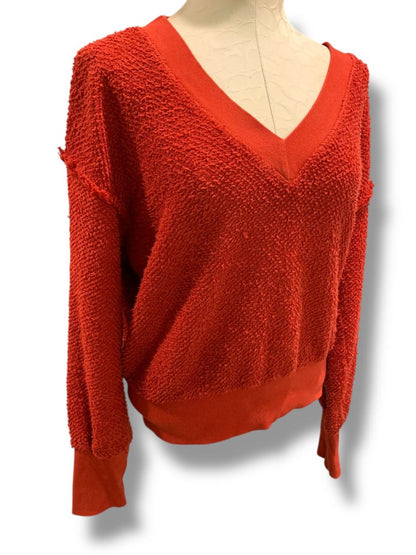 Medium t.la Anthropologie Red V-Neck Sweater Womens
