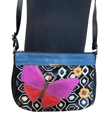 Relic Vegan Leather Butterfly Multicolor Crossbody Shoulder Bag Purse