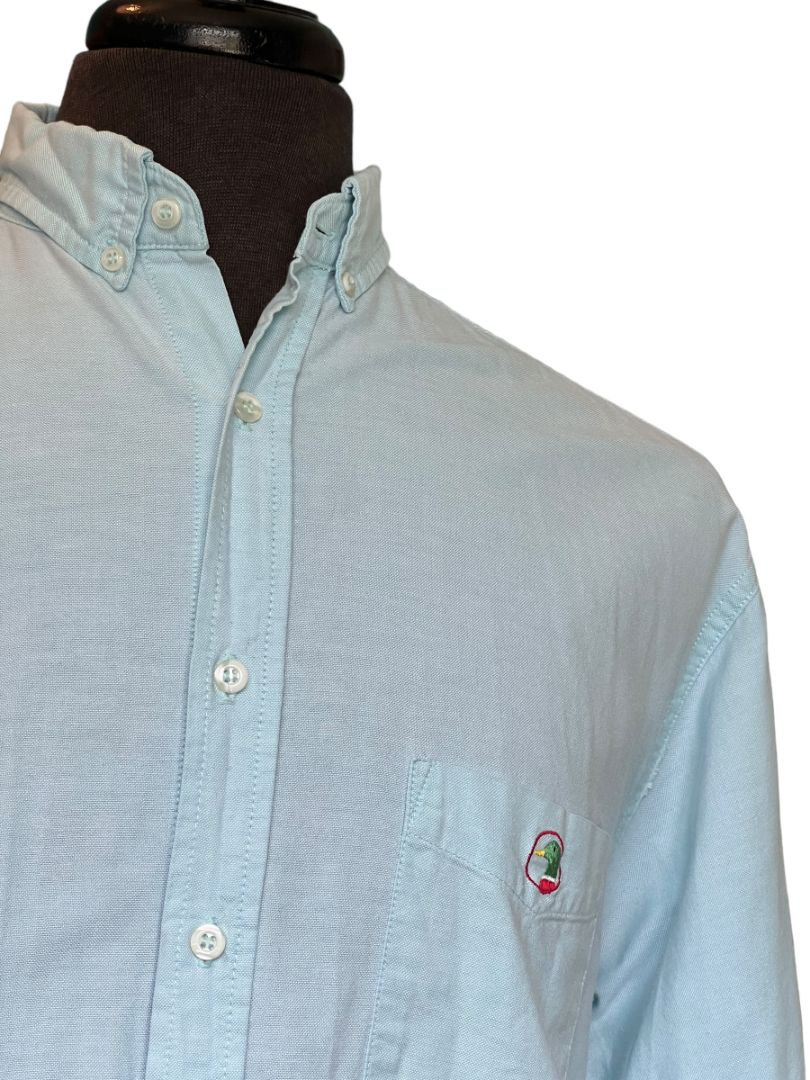 Small Duckhead Vintage Men's Light Turquoise Button down Shirt Classic