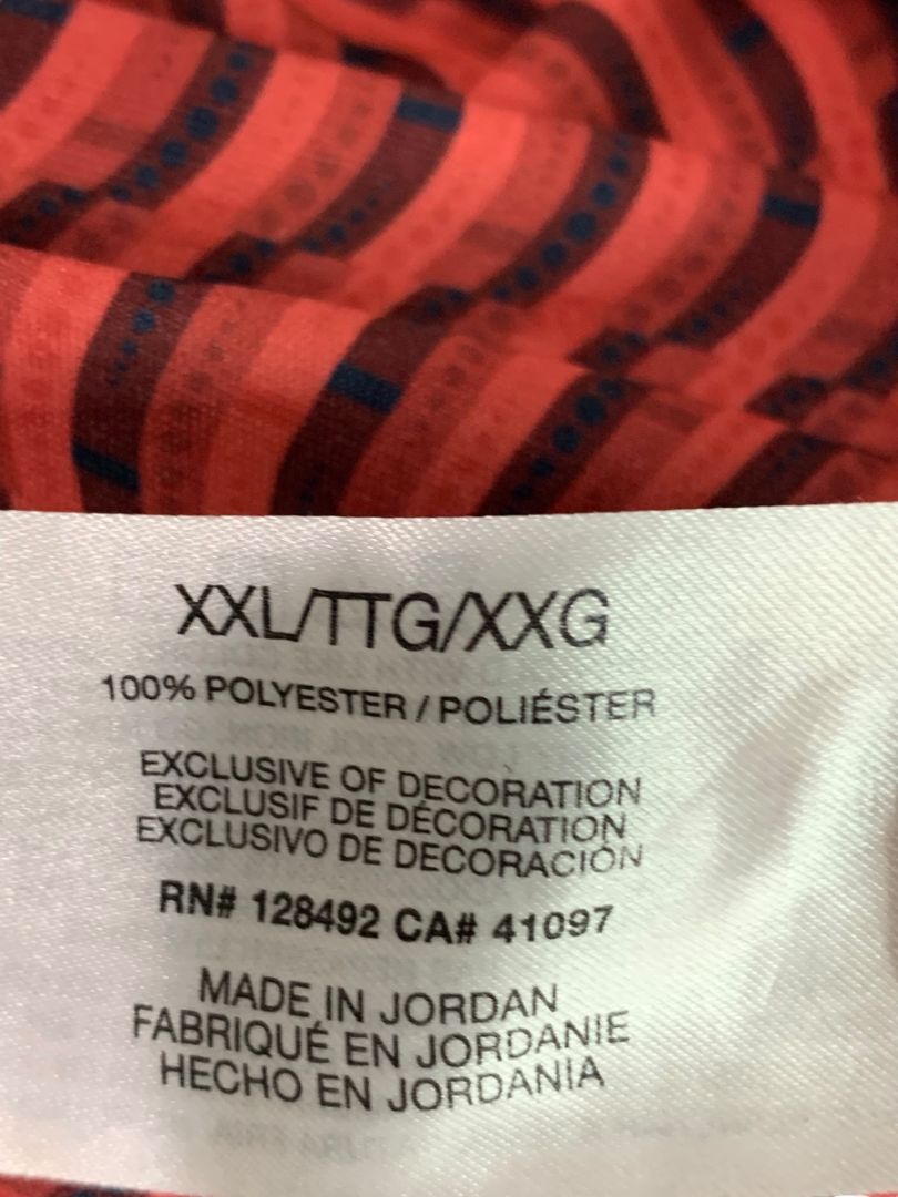 Size XXL Greg Norman PlayDry Mens Polo Golf Shirt Red Pattern