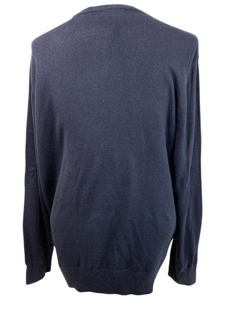 Size XL Dockers Mens  Sweater Blue Gray Color Block Crew Neck