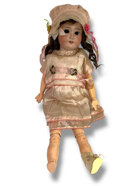 Schoenau and Hoffmeister 1909 Mold Bisque Porcelain Jointed Wood Body 19"