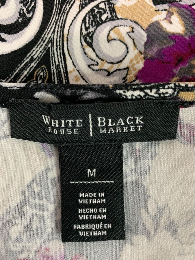 Medium White House Black Market WHBM Womens Tank Blouse Ruffle