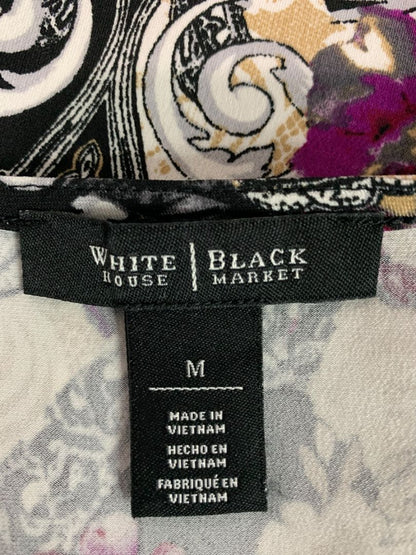 Medium White House Black Market WHBM Womens Tank Blouse Ruffle