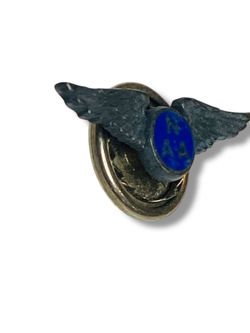 Vintage National Aeronautic Association (NAA) Wings Lapel Pin 1" Sterling Silver