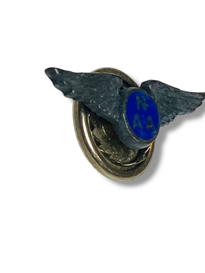 Vintage National Aeronautic Association (NAA) Wings Lapel Pin 1" Sterling Silver