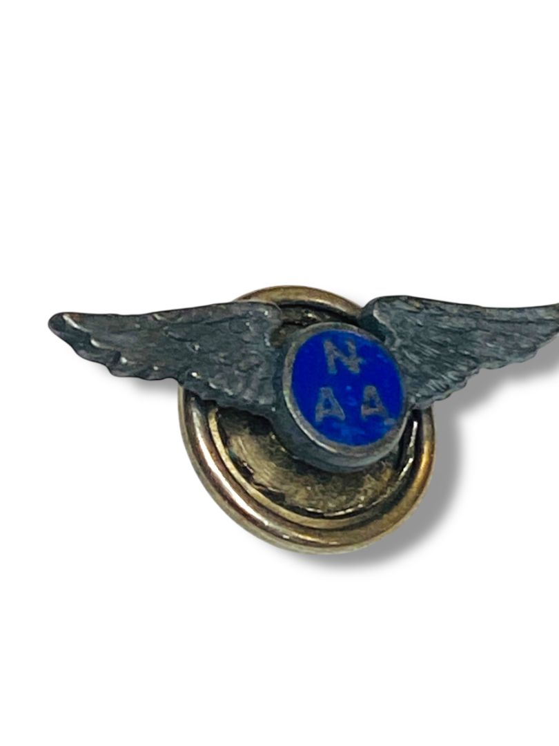 Vintage National Aeronautic Association (NAA) Wings Lapel Pin 1" Sterling Silver