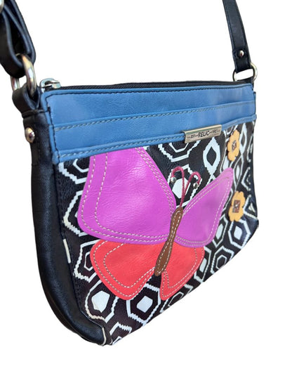 Relic Vegan Leather Butterfly Multicolor Crossbody Shoulder Bag Purse