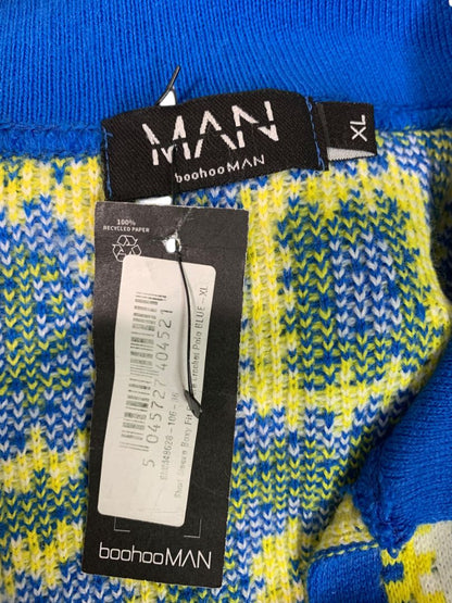 Size XL Boohoo Man Revere Crochet Polo Short Sleeve New Boxy Fit