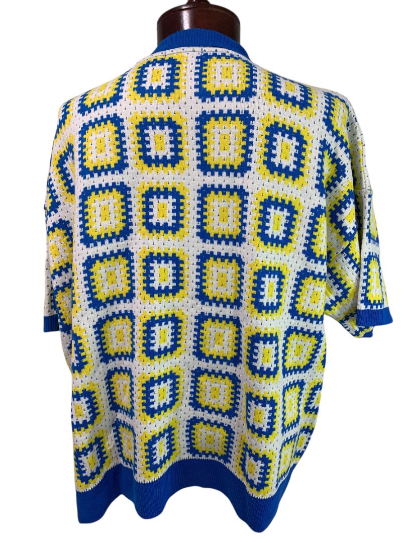 Size XL Boohoo Man Revere Crochet Polo Short Sleeve New Boxy Fit