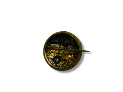 Vintage Rocket Spaceship Spacecraft Missile Launching Sputnik Brass Tone .5" Pin