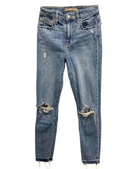 Size 25 Joe's Jeans Womens Distressed Stretch Jeans Raw Hem 28" Inseam