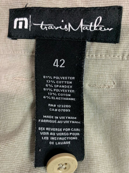 Size 42 Travis Mathew Mens Performance Golf Shorts Tan Brown