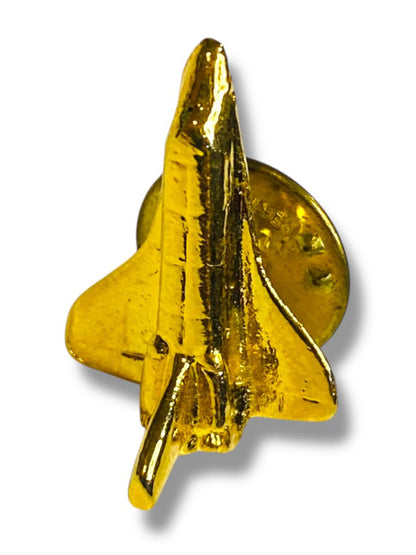 Vintage Goldtone Space Shuttle Lapel Pin .9" Orbiter