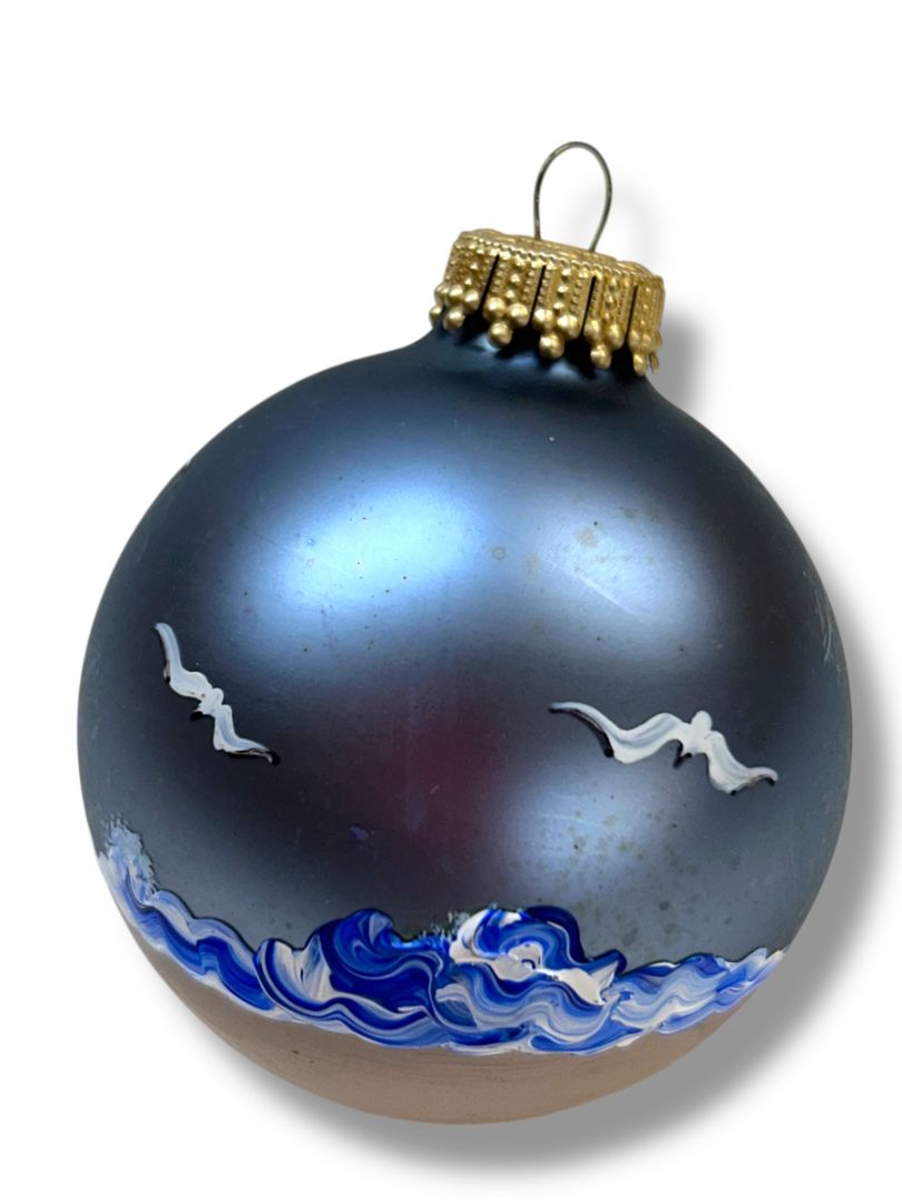 Lucy the Elephant Holiday Painted Glass Ball Ornament 2.6" New Jersey