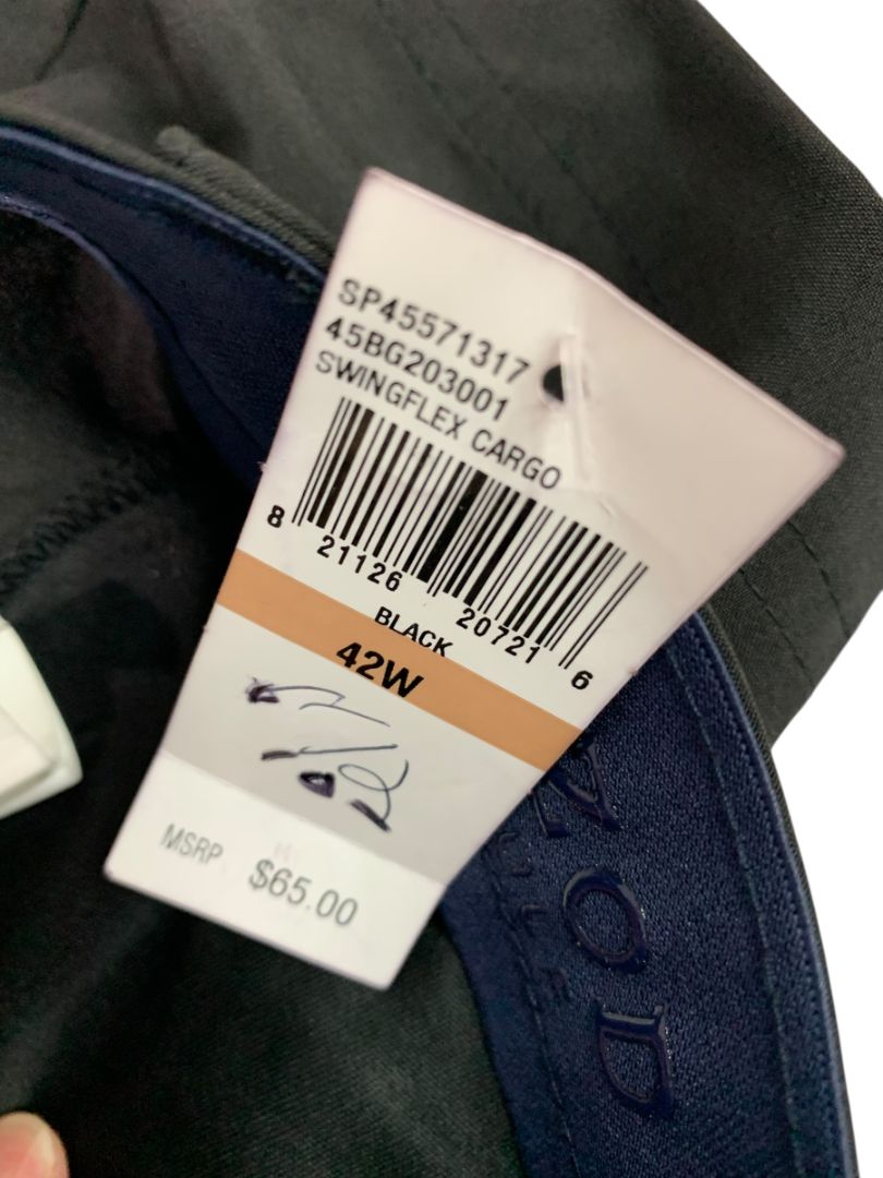 Size 42 Izod Golf SwingFlex Waistband New Mens Shorts Black Straight Fit