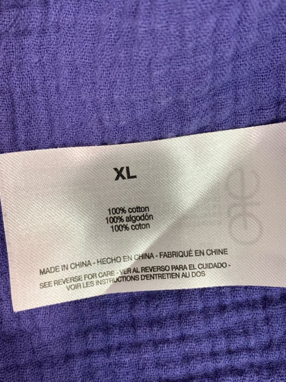 Size XL Jessica Simpson Womens Button Up Purple Textured Shirt