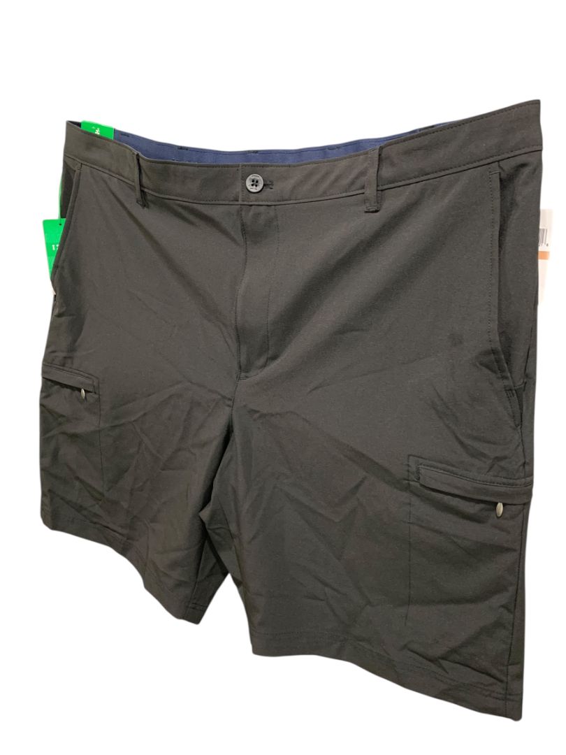 Size 42 Izod Golf SwingFlex Waistband New Mens Shorts Black Straight Fit