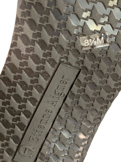 Size 8.5M Etienne Aigner Womens Sharon Block Heel Loafer Mule Brown Leather